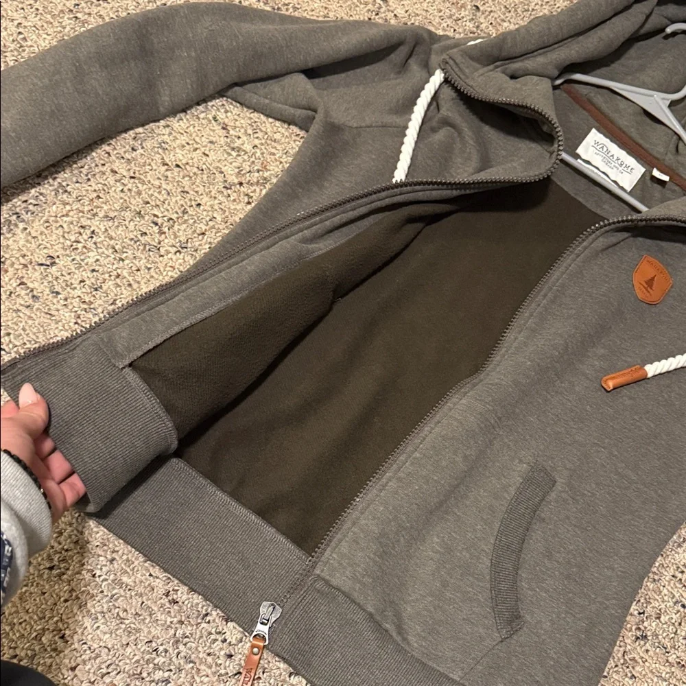 Wanakome grey womens full zip. size Medium. - Picture 7 of 9